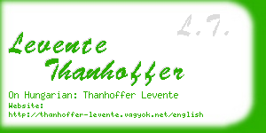 levente thanhoffer business card
